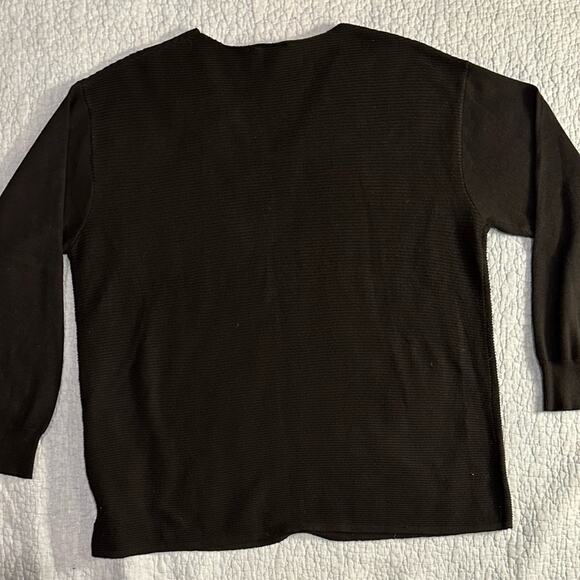 Ella Moss Black V-Neck Sweater - Picture 4 of 4